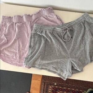 Target Universal Thread Casual Lounge Shorts Duo Lavender & Heather Gray L